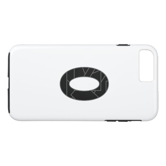 Het getal nul (0) in zwart Case-Mate iPhone case (Achterkant (Horizontaal))