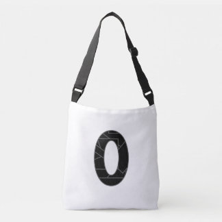 Het getal nul (0) in zwart crossbody tas