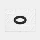 Het getal nul (0) in zwart fleece deken (Voorkant (Horizontaal))