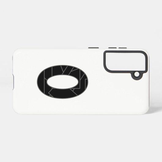 Het getal nul (0) in zwart samsung galaxy hoesje (Achterkant horizontaal)