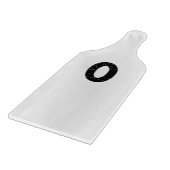 Het getal nul (0) in zwart snijplank (Hoek)