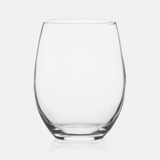 Het getal nul (0) in zwart wijnglas zonder voet (Rechts)