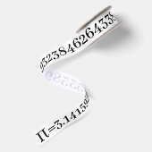 Het getal Pi Wiskunde & Science Lovers White Satijnen Lint (Achterkant)