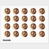 Het getatoeëerde Man in de maan Ronde Sticker (Vel)