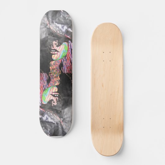 Het getatoeëerde meisje skateboard (Voorkant)