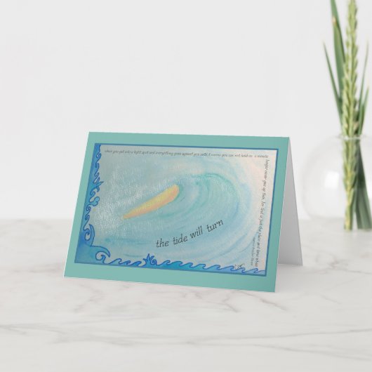 Het getijde zal Citaat voor Aanmoediging draaien Kaart (Voorkant)