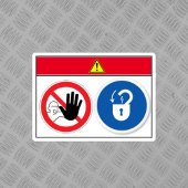 Het gevaar/de Apparatuur begint automatisch Etiket Sticker