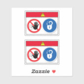 Het gevaar/de Apparatuur begint automatisch Etiket Sticker (Vel)