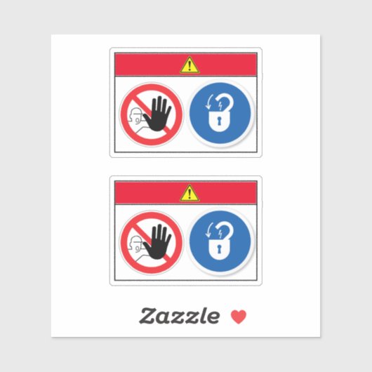 Het gevaar/de Apparatuur begint automatisch Etiket Sticker (Vel)