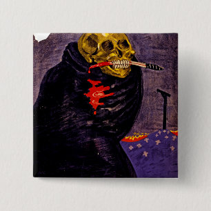 Het gevaar van Bolsjevisme Vierkante Button 5,1 Cm