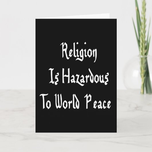 Het Gevaar van de godsdienst Kaart (Voorkant)