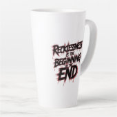 Het gevaar van roekeloos leiderschap latte mok (Rechterhoek)