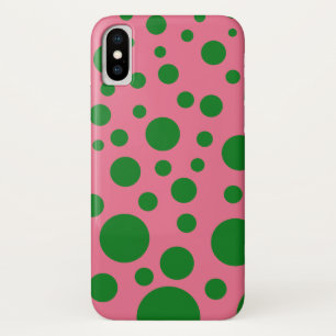 Het geval van de telefoon met groene cirkels op ee Case-Mate iPhone case