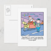 Het Gevangen Verzenden van de Cartoon van Kerstmis Feestdagenkaart (Voorkant / Achterkant)