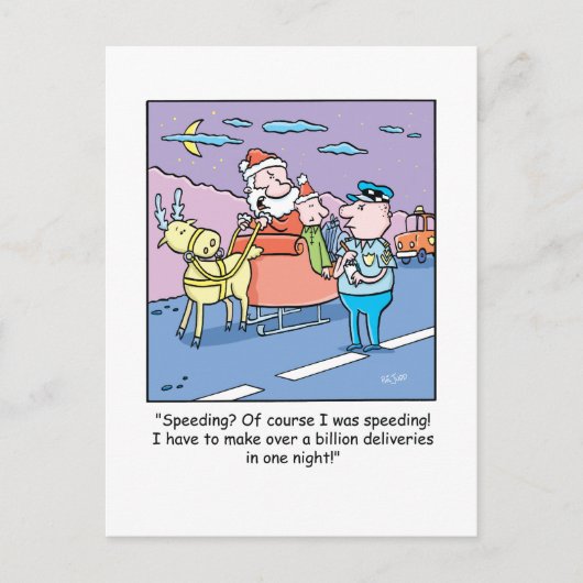 Het Gevangen Verzenden van de Cartoon van Kerstmis Feestdagenkaart (Voorkant)