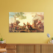 Het gevecht bij de Venta Nueva, 1777 Canvas Afdruk (Insitu (Woonkamer))