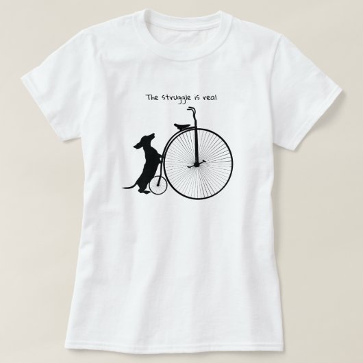 Het gevecht is echt Dachshund Shirt (Design voorkant)