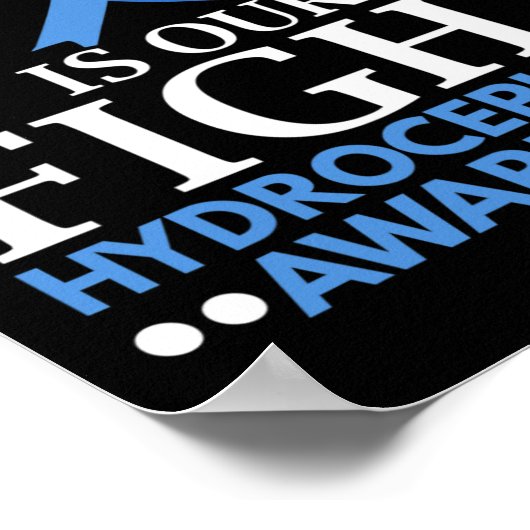 Het gevecht is ons gevecht hersentumor hydrocefalu poster (Hoek)