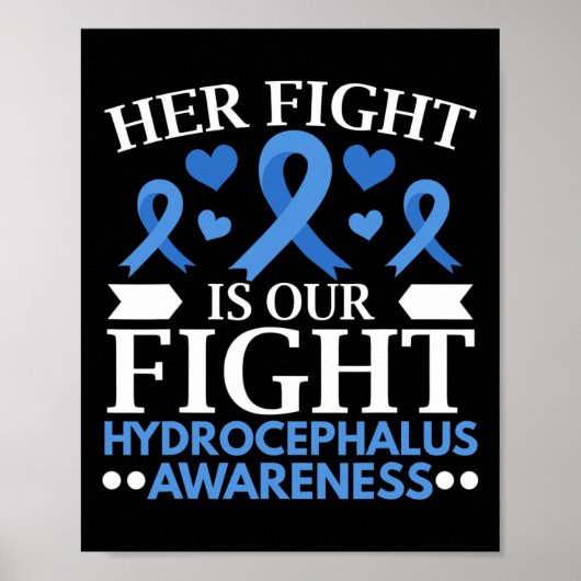 Het gevecht is ons gevecht hersentumor hydrocefalu poster (Voorkant)