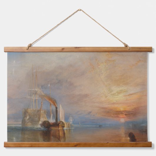 Het gevecht Temeraire Turner Sunset Seascape Hangend Wandkleed (Voorkant)