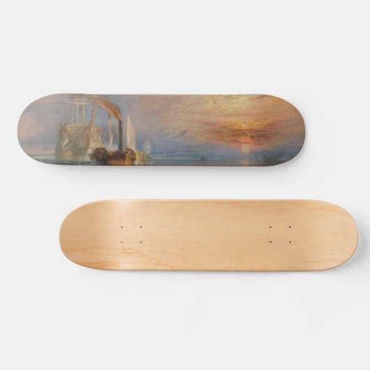 Het gevecht Temeraire Turner Sunset Seascape Persoonlijk Skateboard (Horizontaal)