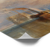 Het gevecht Temeraire Turner Sunset Seascape Poster (Hoek)