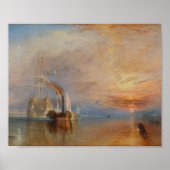 Het gevecht Temeraire Turner Sunset Seascape Poster (Voorkant)