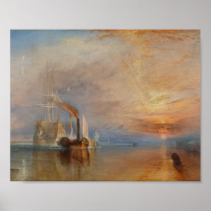 Het gevecht Temeraire Turner Sunset Seascape Poster