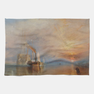 Het gevecht Temeraire Turner Sunset Seascape Theedoek