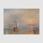 Het gevecht Temeraire Turner Sunset Seascape Tissuepapier (Voorkant)
