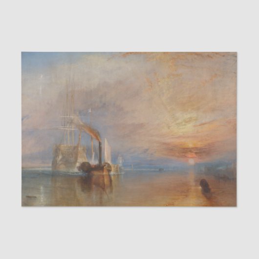 Het gevecht Temeraire Turner Sunset Seascape Tissuepapier (Voorkant)