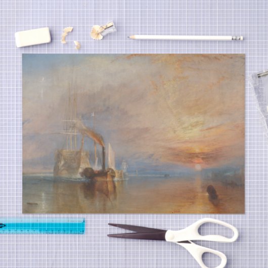 Het gevecht Temeraire Turner Sunset Seascape Tissuepapier (Craft)