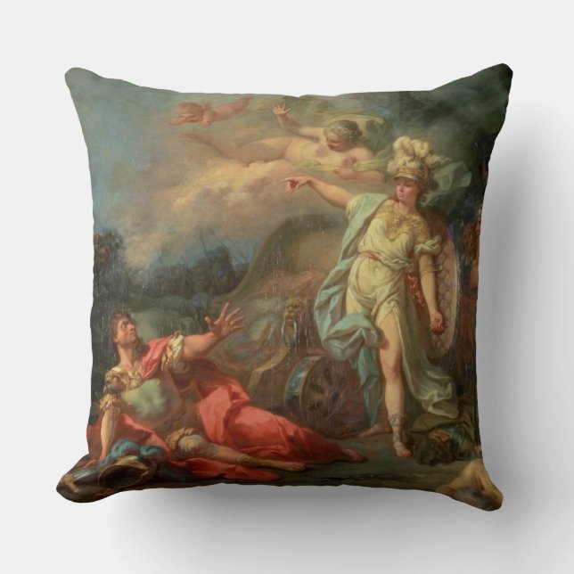 Het gevecht tussen Mars en Minerva, 1771 (olie op  Kussen (Voorkant)