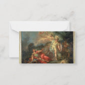 Het gevecht tussen Mars en Minerva, 1771 (olie op  Notitiekaartje (Achterkant)