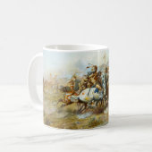 Het gevecht van Charles Marion Russell Koffiemok (Voorkant links)