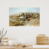 Het gevecht van Charles Marion Russell Poster (Keuken)