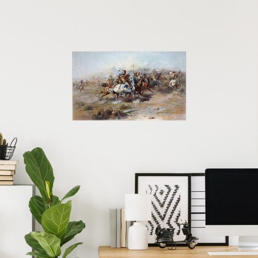 Het gevecht van Custer Poster (Thuiskantoor)