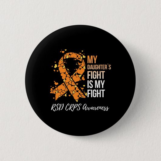 Het gevecht van mijn dochter is mijn strijd tegen ronde button 5,7 cm (Voorkant)