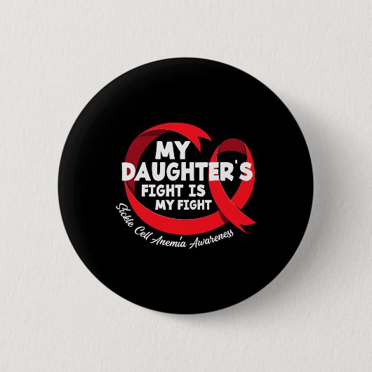 Het gevecht van mijn dochter is mijn strijd tegen ronde button 5,7 cm (Voorkant)