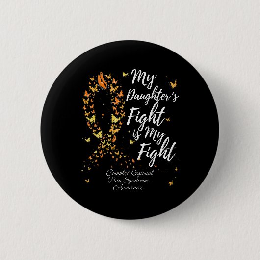 Het gevecht van mijn dochter is mijn vechtkroepbew ronde button 5,7 cm (Voorkant)