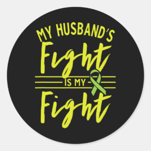 Het gevecht van mijn man is mijn Fight Kidney Dise Ronde Sticker