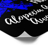 Het gevecht van mijn man is mijn gevecht Alopecia Poster (Hoek)