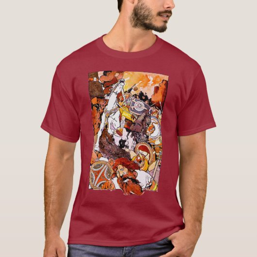 Het gevecht Vikings Norse God T T-shirt (Voorkant)