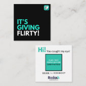 HET GEVEN ERVAN VIERKANTE VISITEKAARTJE (Voorkant / Achterkant)