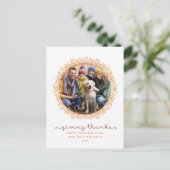 Het geven van Bedankt Krans Thanksgiving Foto Brie Briefkaart (Staand voorkant)