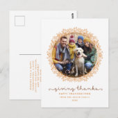 Het geven van Bedankt Krans Thanksgiving Foto Brie Briefkaart (Voorkant / Achterkant)