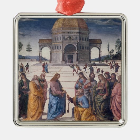 Het geven van de Keys aan St. Peter Metalen Ornament (Voorkant)