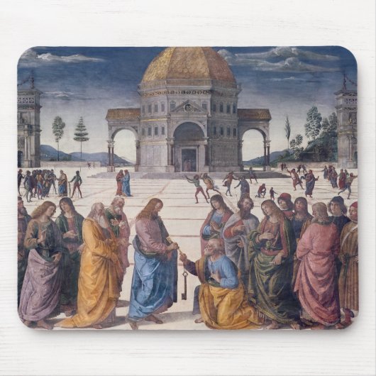 Het geven van de Keys aan St. Peter Muismat (Voorkant)