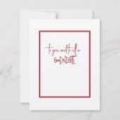 Het geven van de Vinger Santa Hat Kerstmis Notitiekaartje (Achterkant)