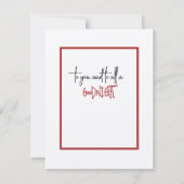 Het geven van de Vinger Santa Hat Kerstmis Notitiekaartje (Achterkant)